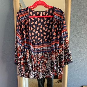 Red white and blue cardigan